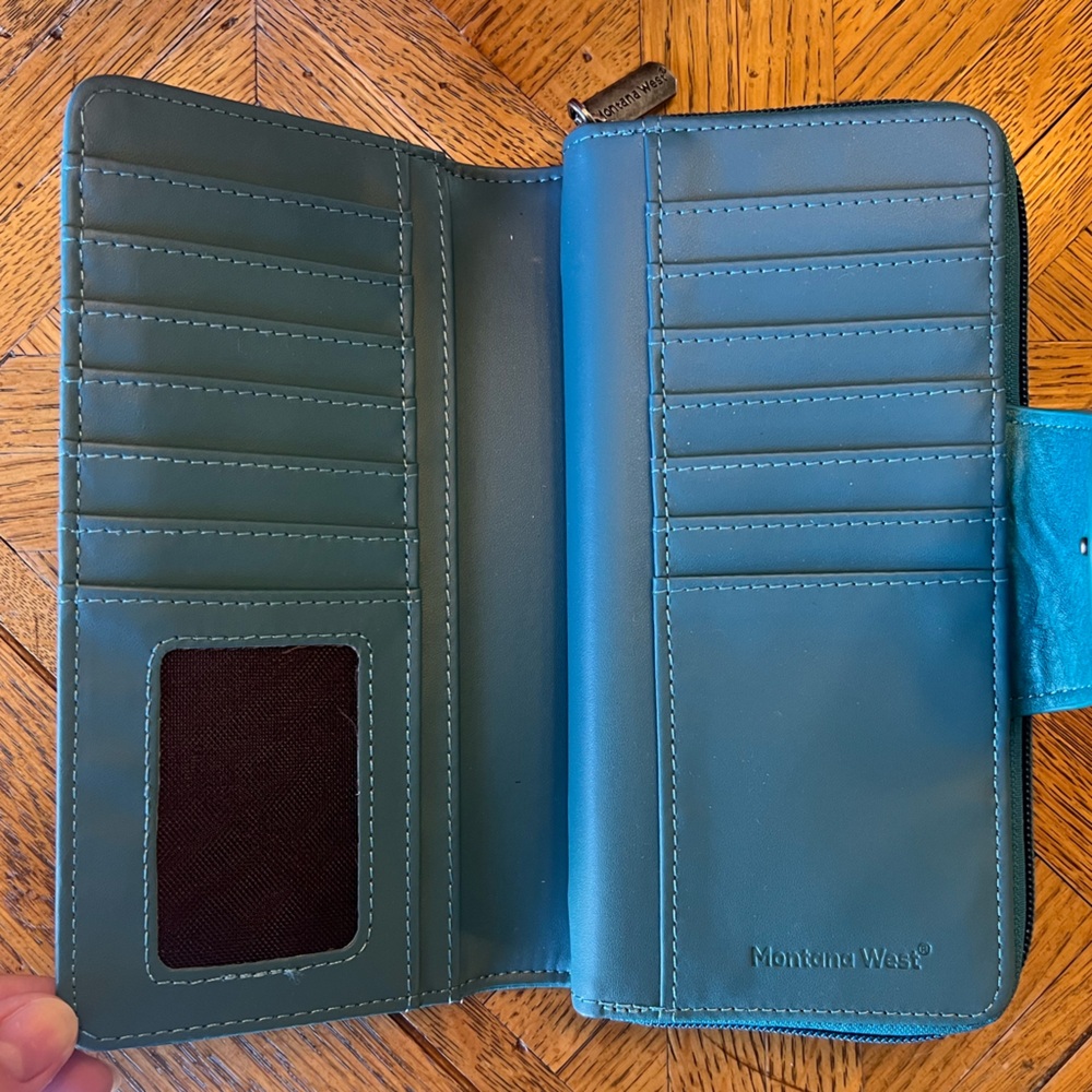 Montana West Large Turquoise Wallet - Picture 5 of 6